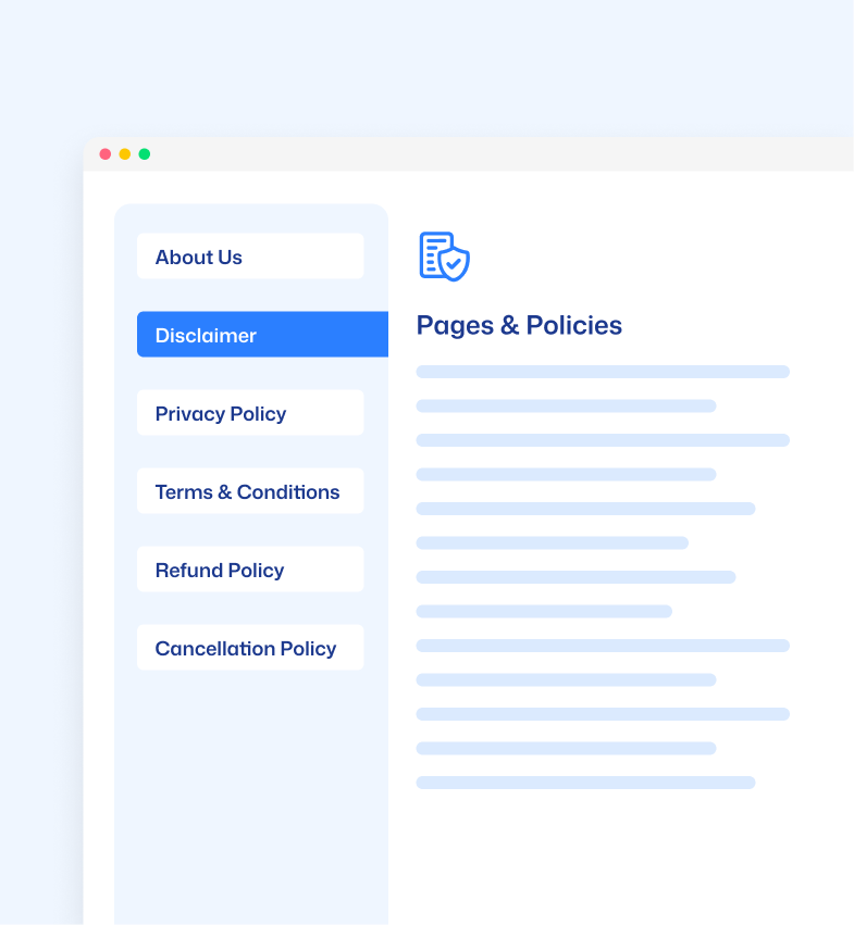 Pages & Policies